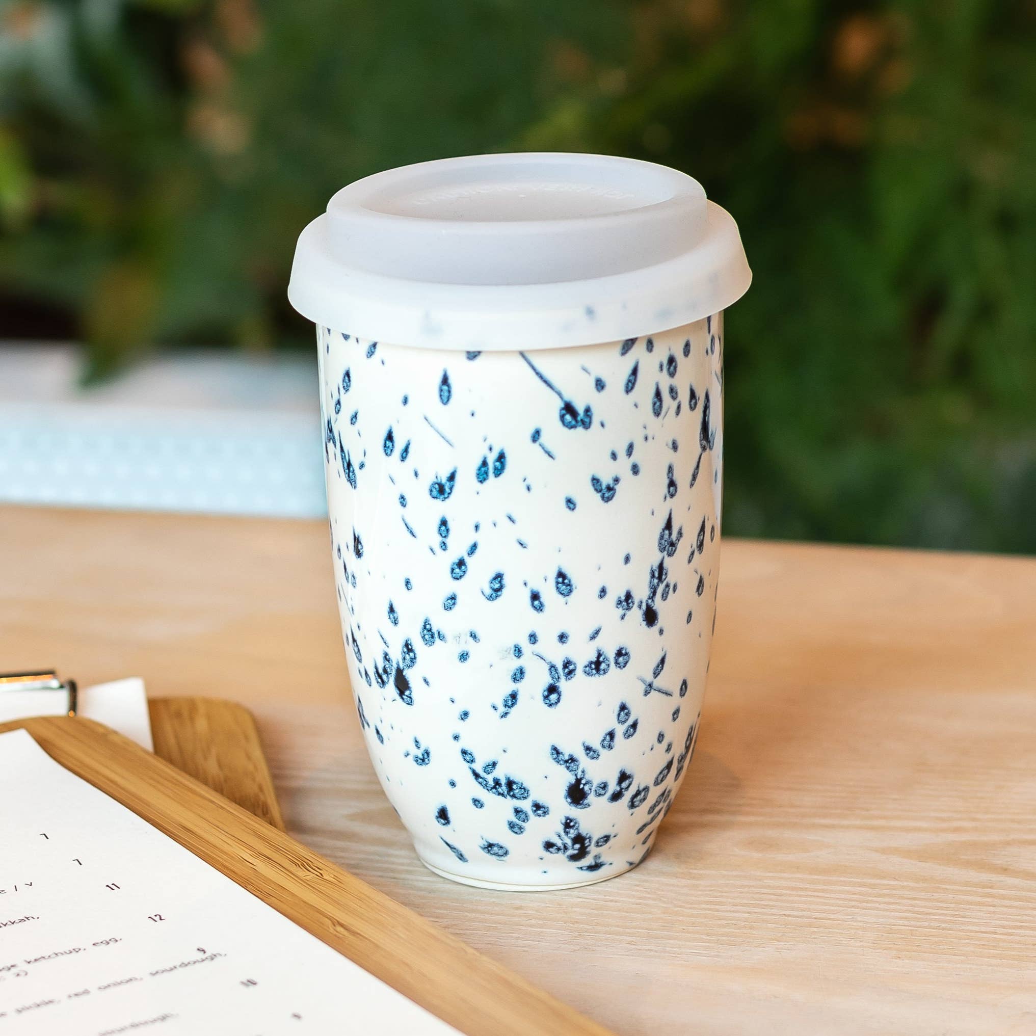 Nova Ceramics Travel Mugs - Wholesale Coffee Mug - Orchid Ceramic Travel Mug – 12oz with Lid & Sleeve5