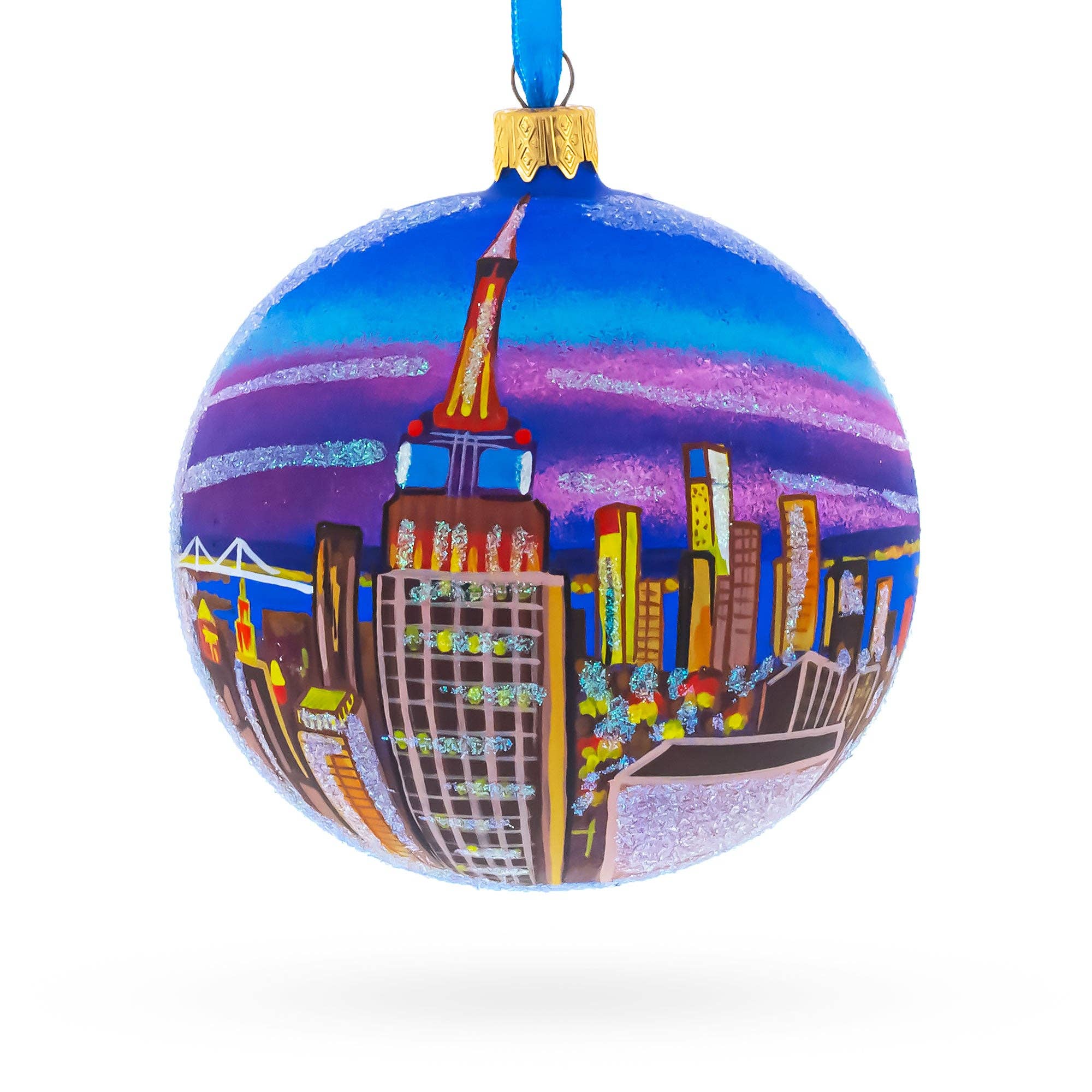 BestPysanky – Großhandel Verzierung – Glasornament "New York City bei Nacht"0
