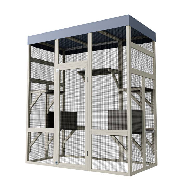 39F Inc. - Wholesale Pet Carrier - Cat - 62.6" Outdoor Wooden Catio for Cats with Waterproof Roof5