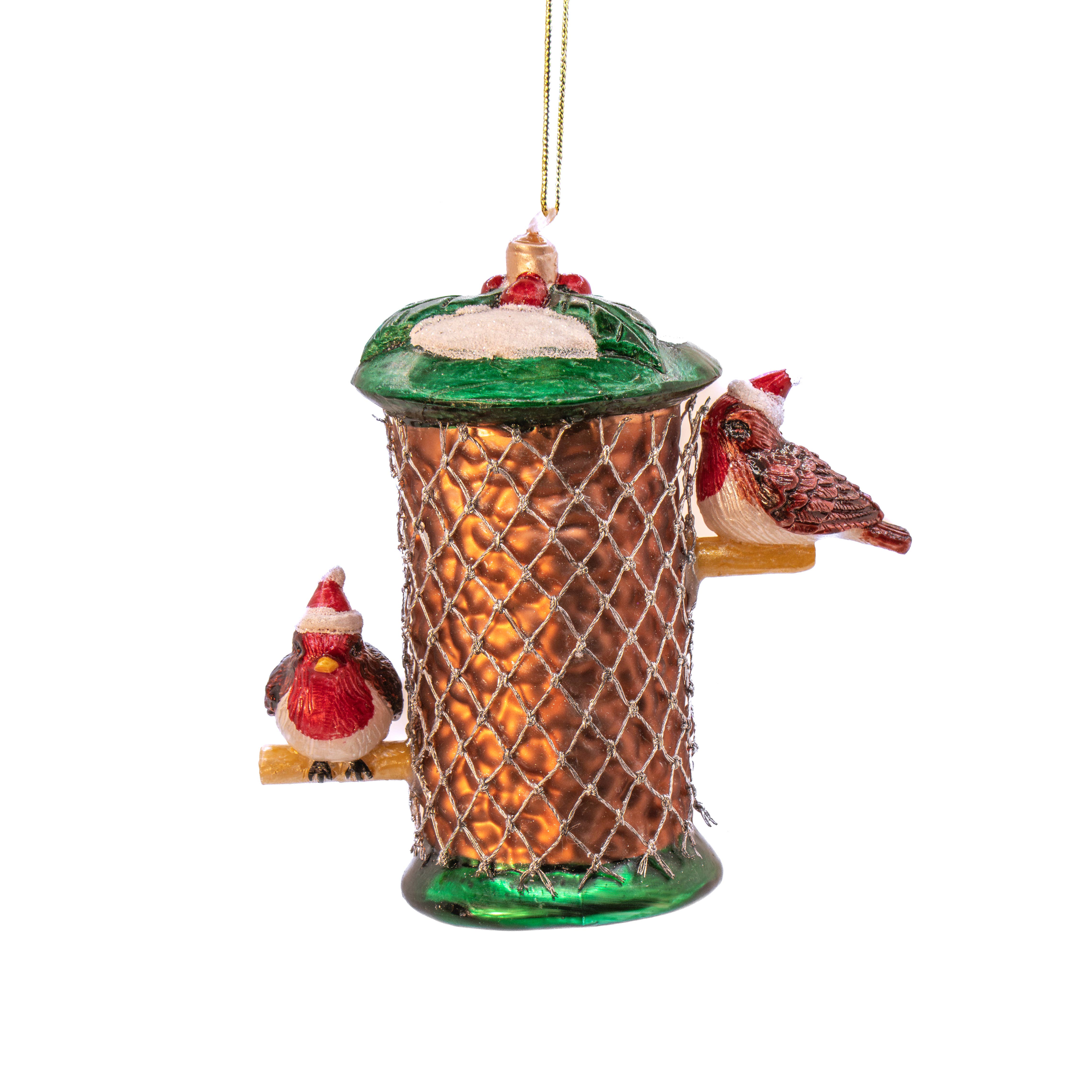 Sass and Belle – wholesale Christmas decoration – Bird Feeder with Robins Shaped Bauble0