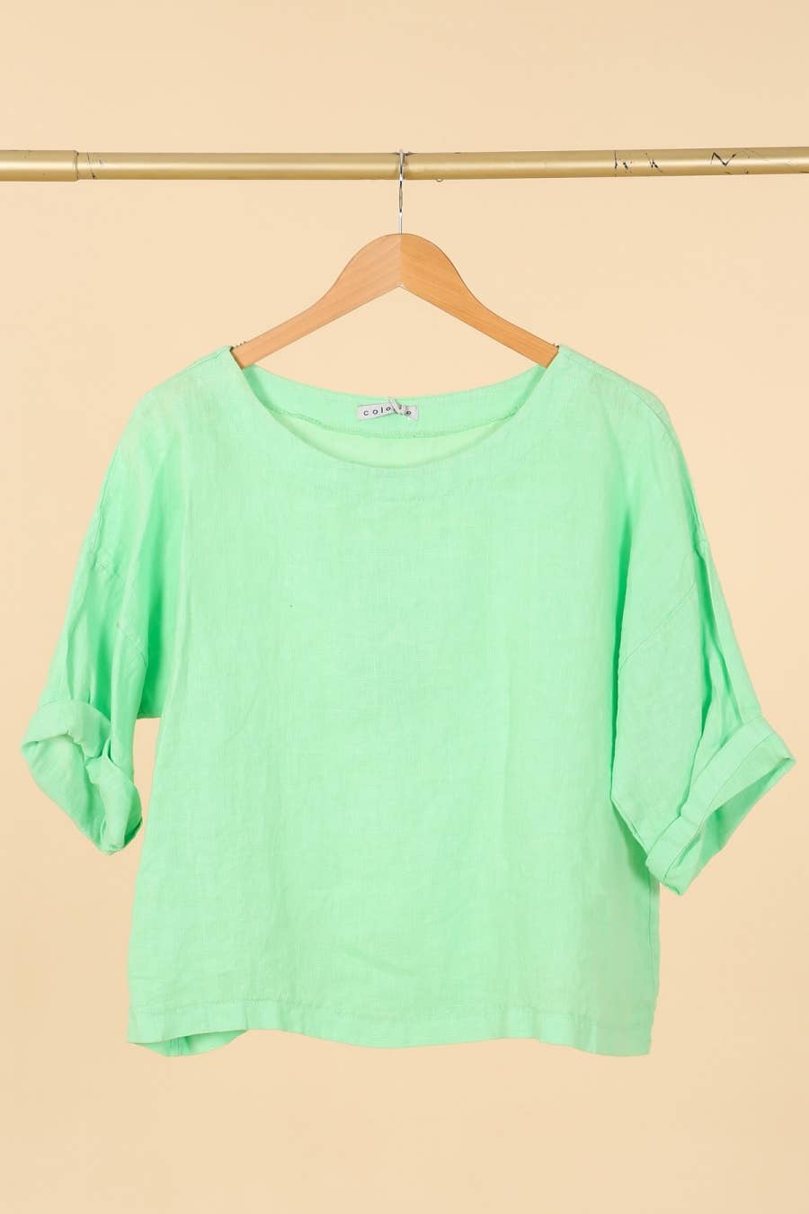 la maison des fibres naturelles - Wholesale Blouse - Women's - Round neck linen top 659005 100% linen21