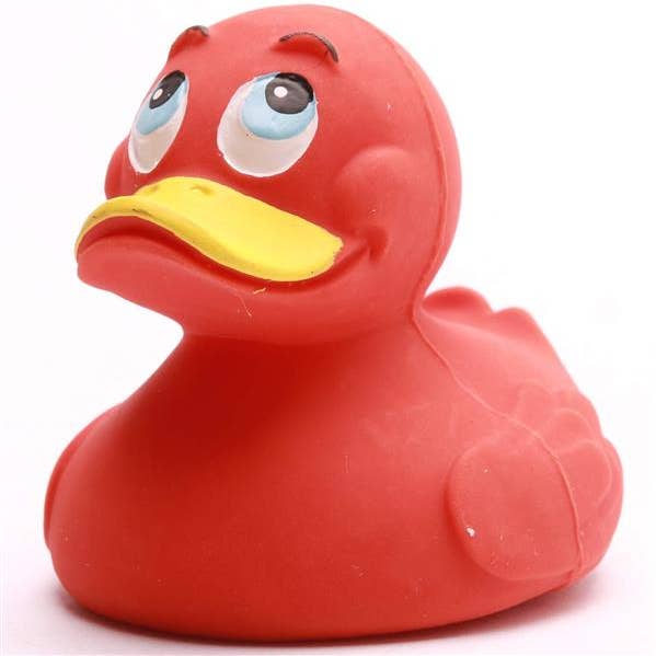 Pato de goma - rojo - Pato de goma para venta al por mayor de Duckshop