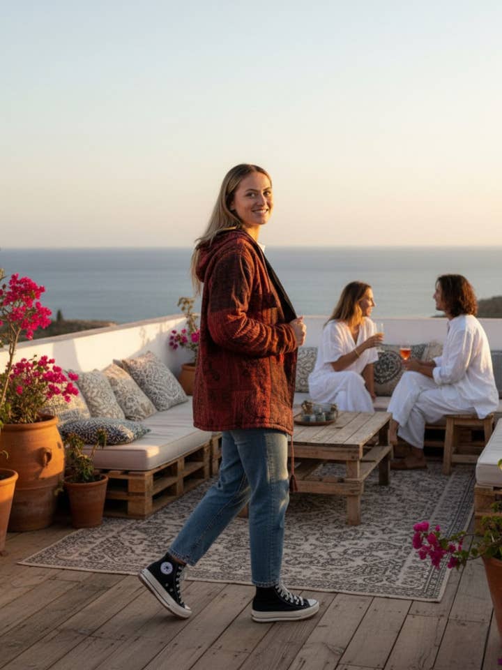 Unisex boho jacket with fleece lining | Kimago for wholesale by Kimago Look