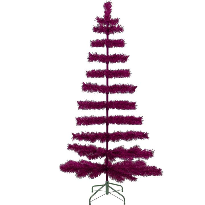 Lee Display - Wholesale Christmas Decoration - Fuchsia Tinsel Christmas Tree17