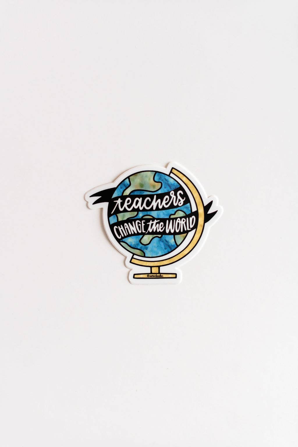 NatterDoodle - Wholesale Sticker - Teachers Change the World Sticker, Teacher Appreciation Viny0