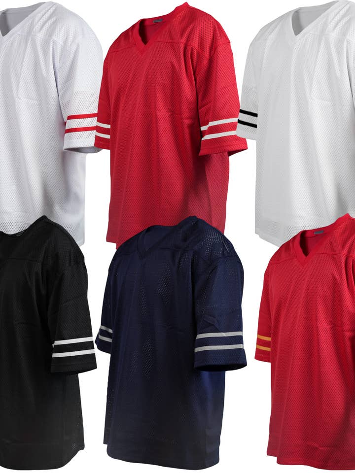 Football Jersey Heavyweight Mesh Hip Hop Baggy Style XS-2XL for wholesale by Lime Tree Clothing Inc.