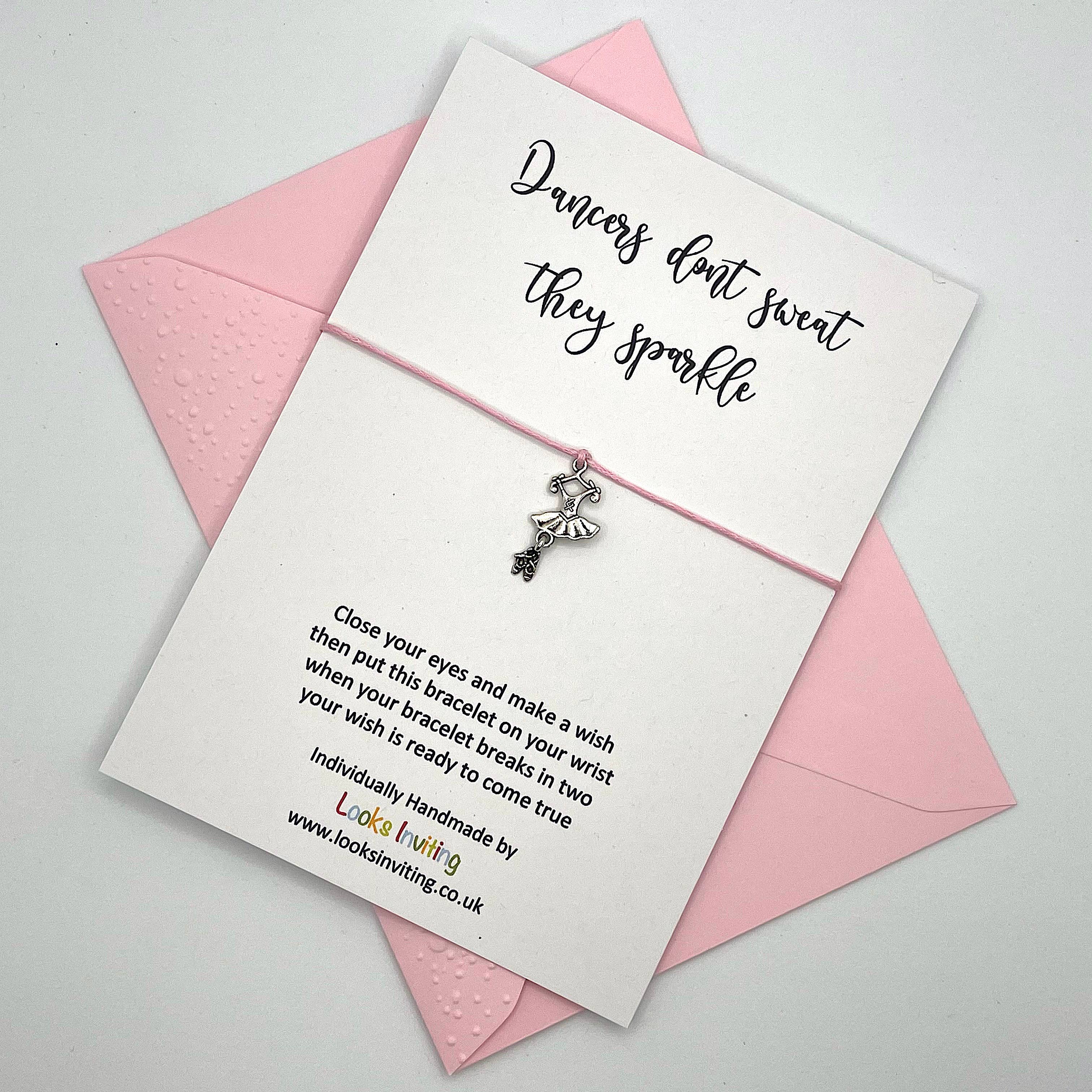 Looks Inviting – wholesale Charm/dangle bracelet – Dance Wish Bracelet. Dancers Don't Sweat They Sparkle1