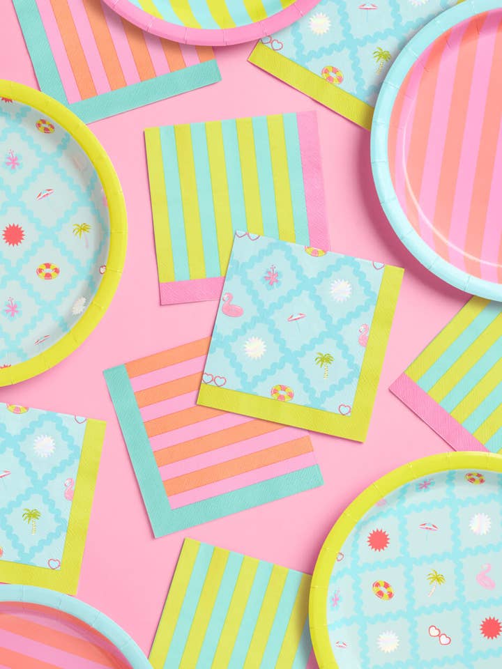 Pool Party Napkins - 24 paper napkins, kids for wholesale by xo, Fetti