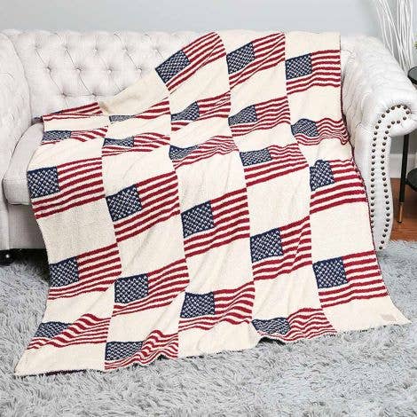 American Flag Throw Blanket for wholesale by Madeline Love
