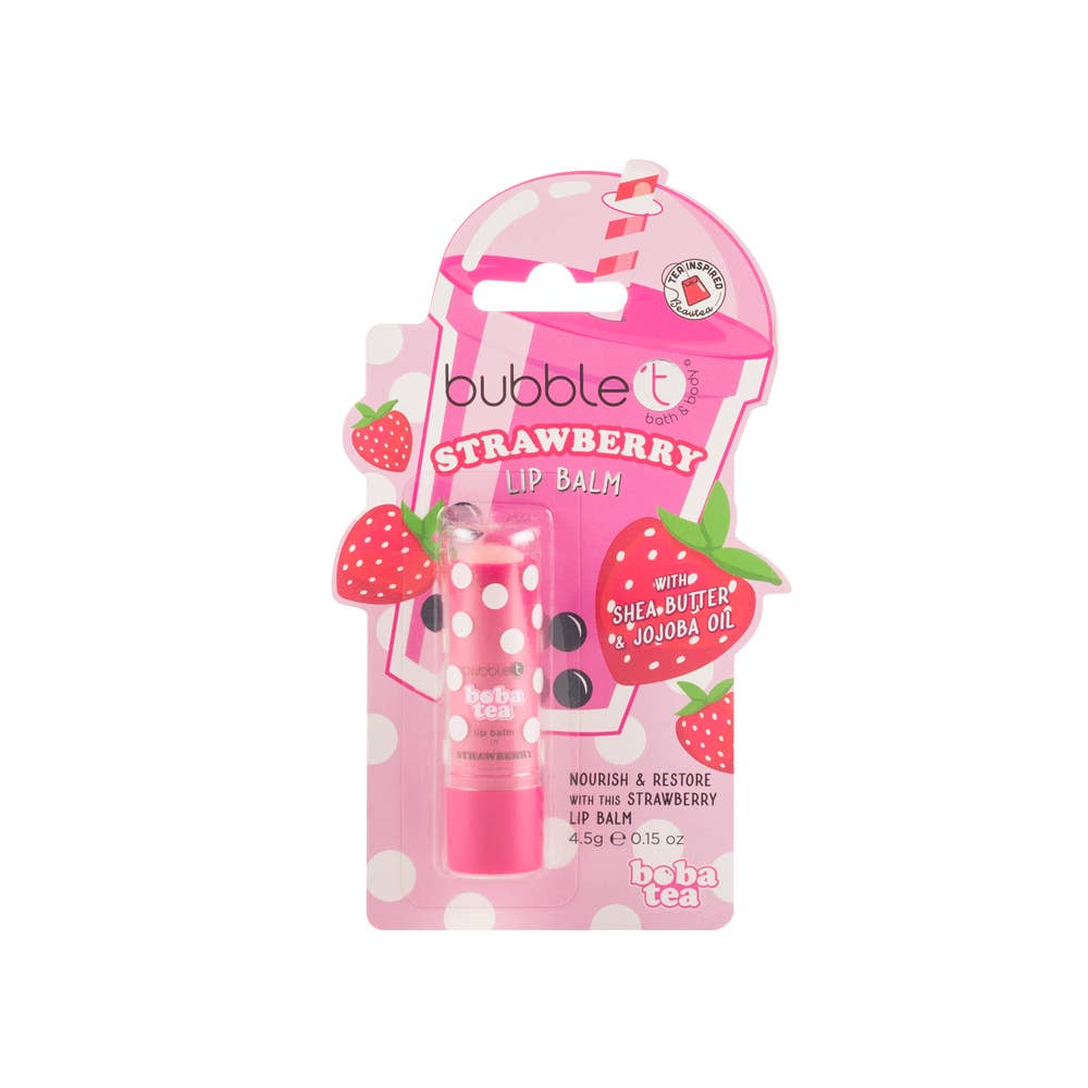 Bubble T Cosmetics - Wholesale Lip Balm - Boba Tea Strawberry Lip Balm (4.5g)4