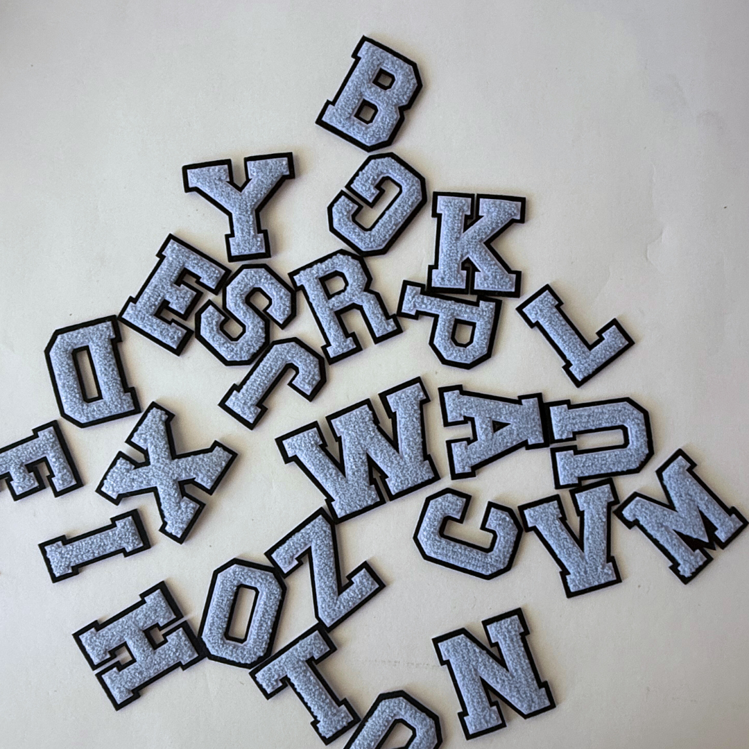 Patch Points - Wholesale Patch - Baby Blue Varsity Letter Sticker & Iron On30