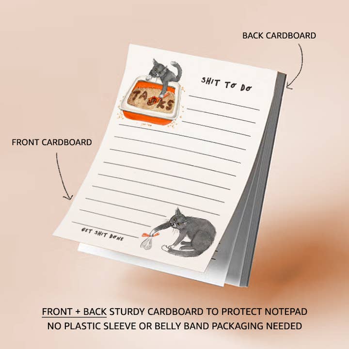 Liyana Studio - Wholesale Notepad - Cat Shit To Do Notepad - To-do List Notepads4