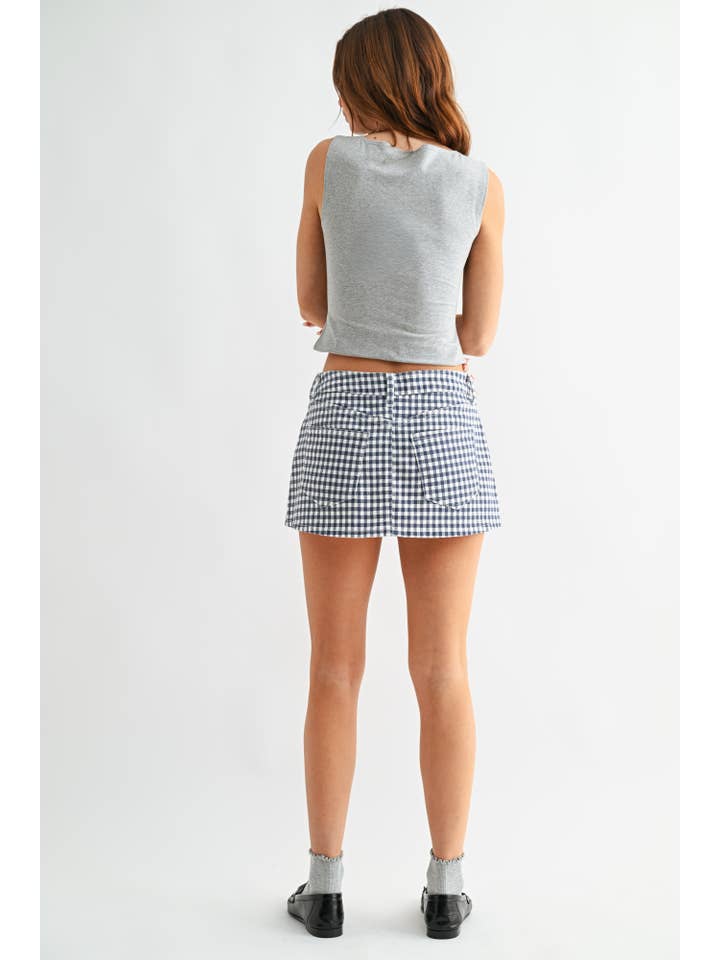 Just USA Jeans - Wholesale Skort - Women's - JT001 - NVY GNGHM - Denim Skort3