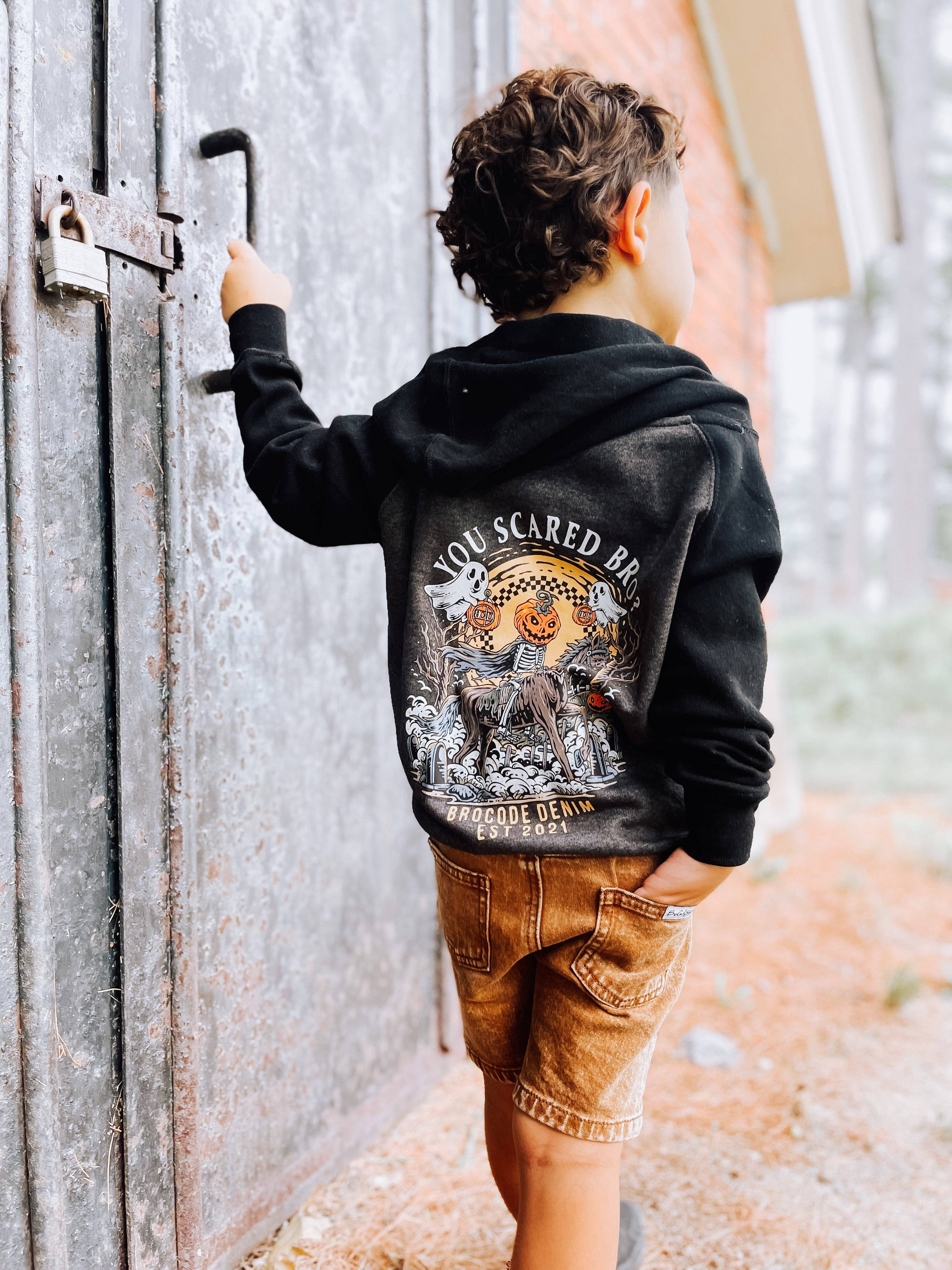 BroCode Denim – Engroshandel Hættetrøje - Børn – BCD Du skræmte Bro?5