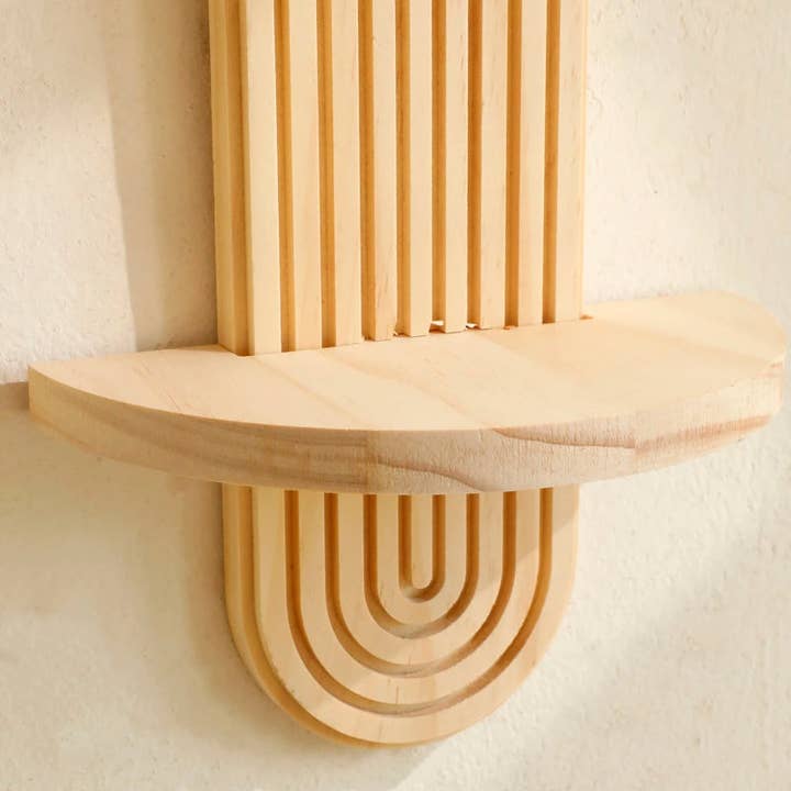 Kiyo Home - Wholesale Wall Mounted Shelf - Geometric Wood Wall Mounted Shelf5