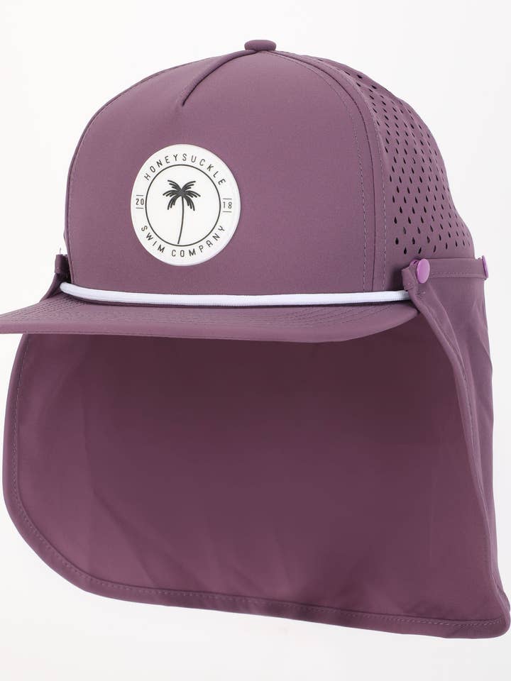 Gorro de sol Snapback, color morado para venta al por mayor de Honeysuckle Swim Company