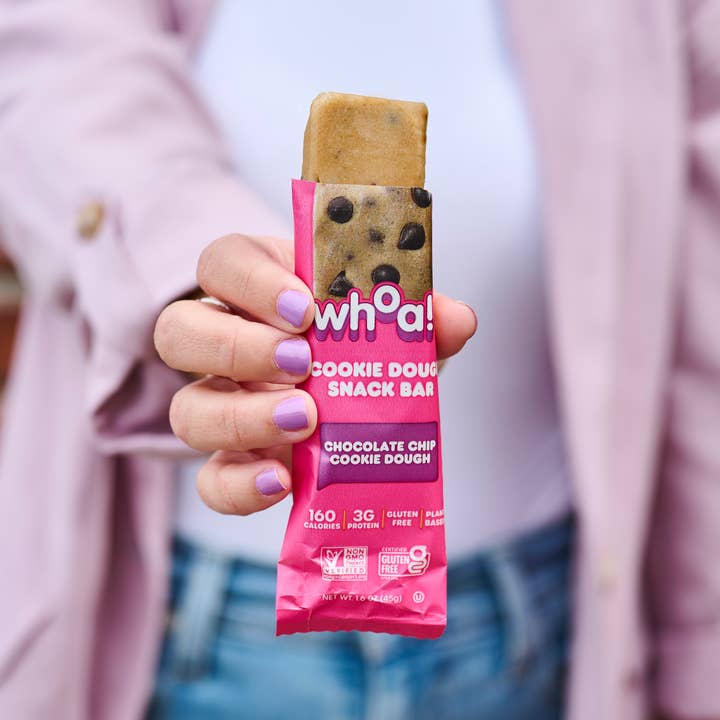 Whoa Dough - Wholesale Cookie - Gluten-Free Edible Cookie Dough Bars 10ct Retail-Ready Case