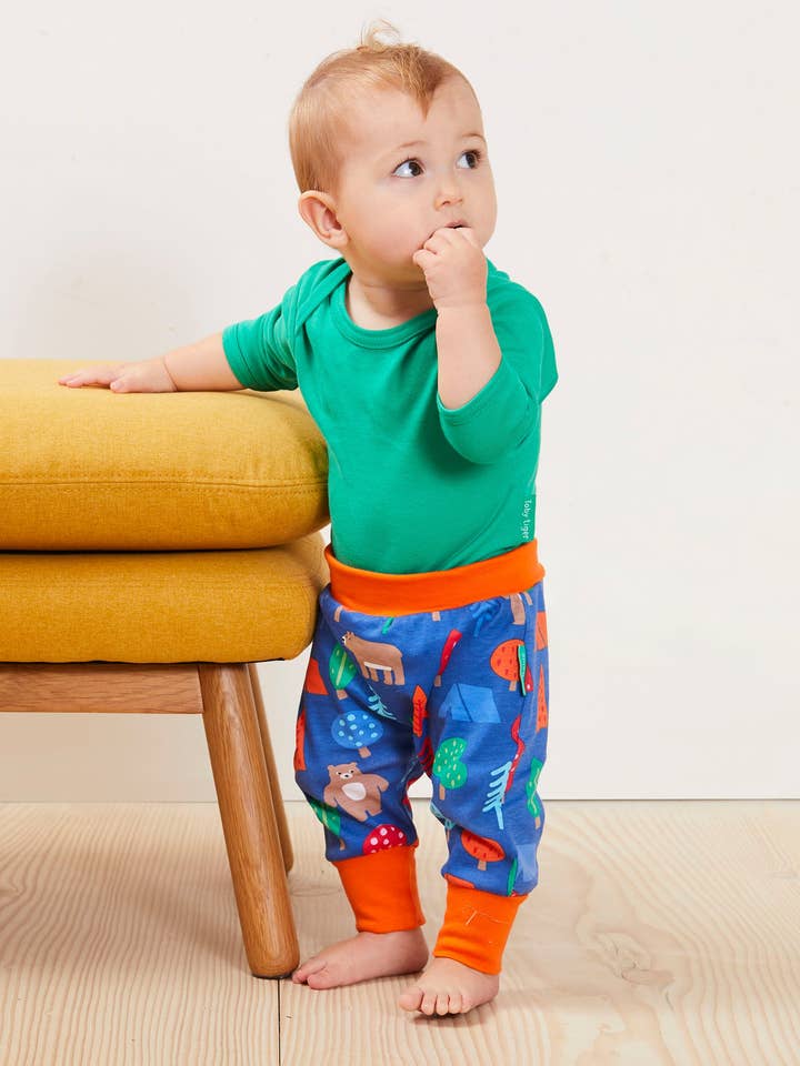 Organic Camping Bear Print Yoga Pants for wholesale by Toby Tiger