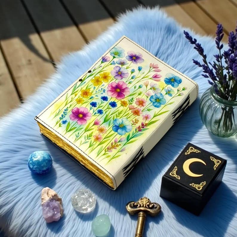 Leatherooze - Vente Journal intime - Grimoire en cuir fait main, livre des ombres rechargeable3