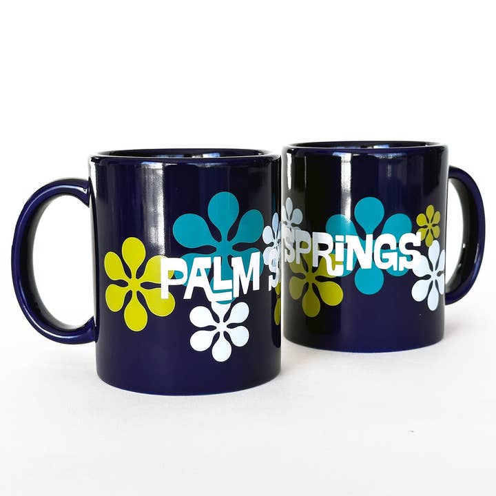 Destination PSP - Wholesale Coffee Mug - Palm Springs Modfest Mug (Cobalt Blue)