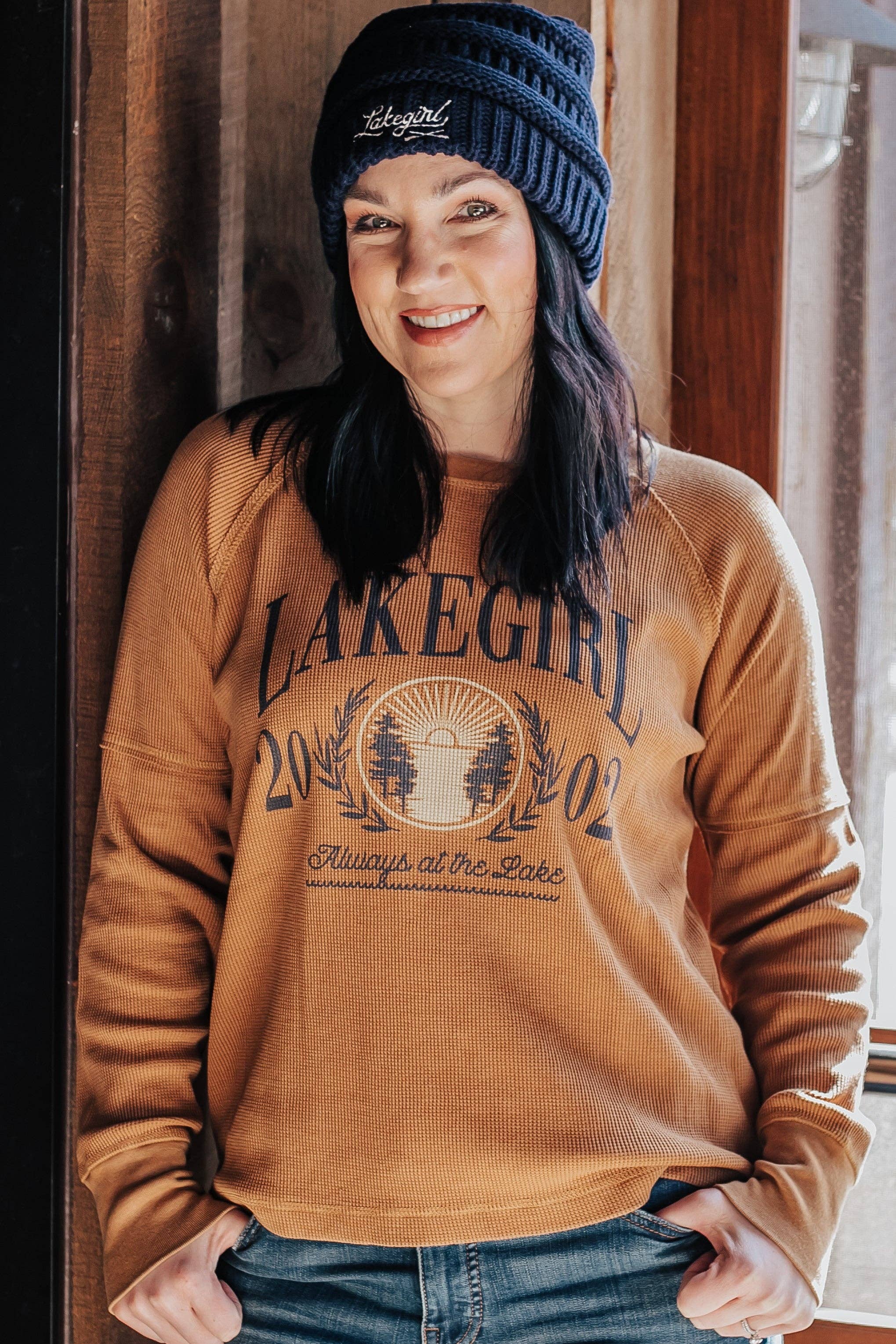 Lakegirl - Vendita all'ingrosso Felpa stampata - Donna - Maglia Termica a Maniche Lunghe Burnout Wash1