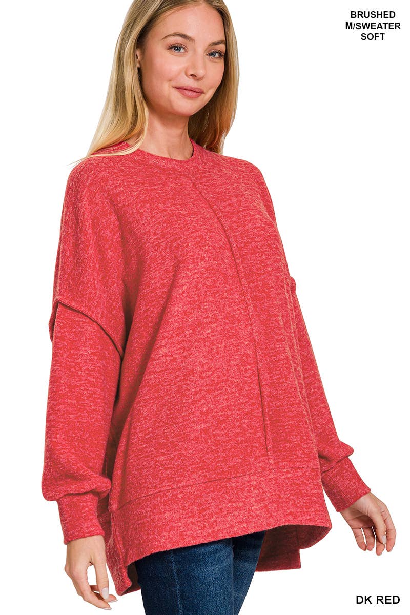 42POPS – Engroshandel Pullover - Dame – , Børstet Hacci Oversized Sweater med rygmærke7