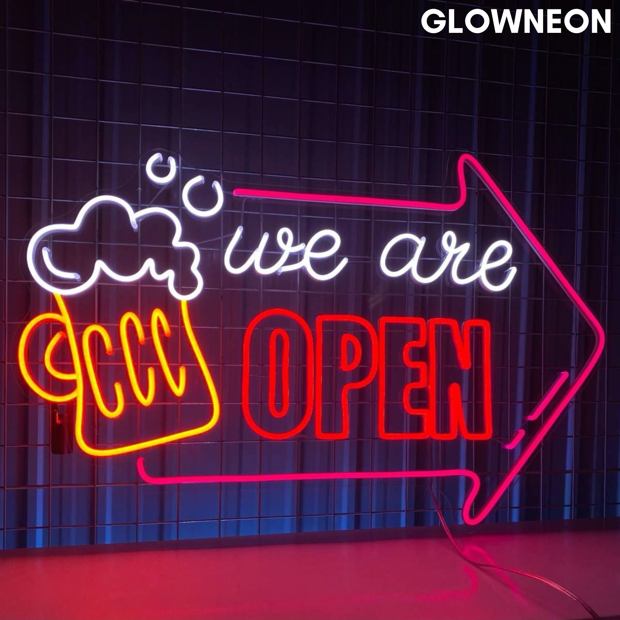Glow Neon – wholesale Neon sign – We Are Open Neon Sign, Beer Club Led Sign, Beer Lounge Decor2