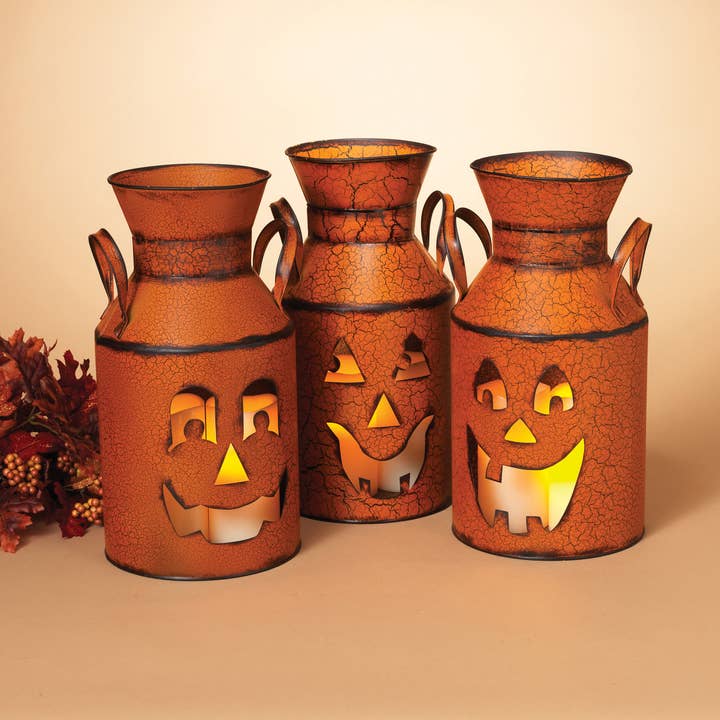 Gerson Gerson Company 15.5" Decorative Orange Crackle Hallow for wholesale by The Gerson Companies