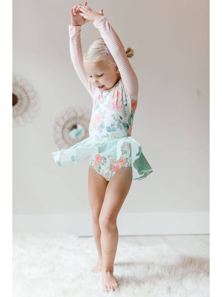 Cheeky Plum - Wholesale Leotard – Child - Farrah Leotard - Peachy Keen3