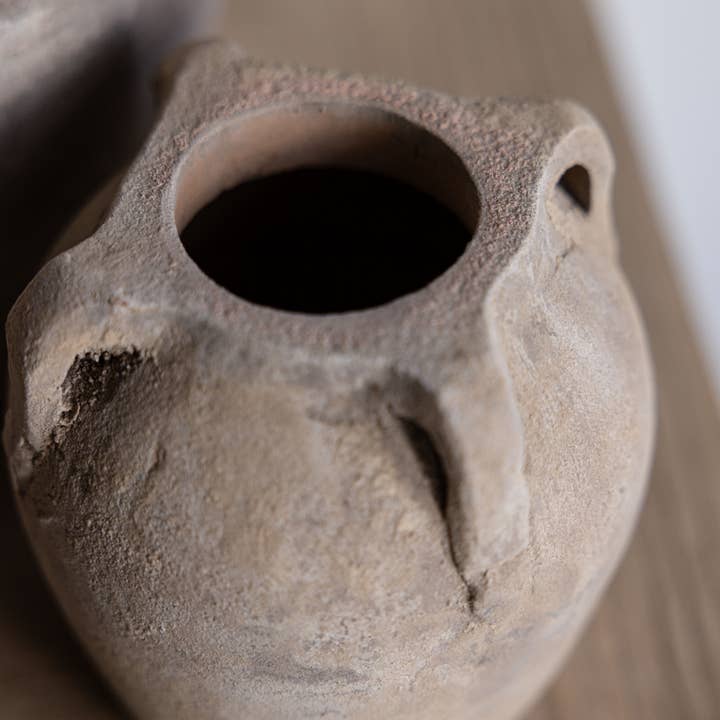 Luxe B Co - Wholesale Vase - Blanc Beige Wash Vase Pot With Handles Large4