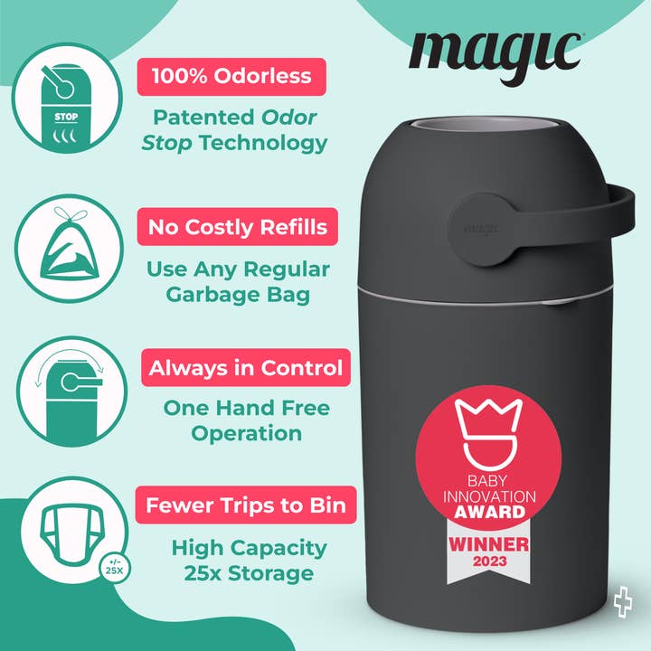 SHEERUN - Wholesale Diaper Caddy - Baby - Pure Magic Majestic Diaper Pail (Patented Odor-Stop System)22