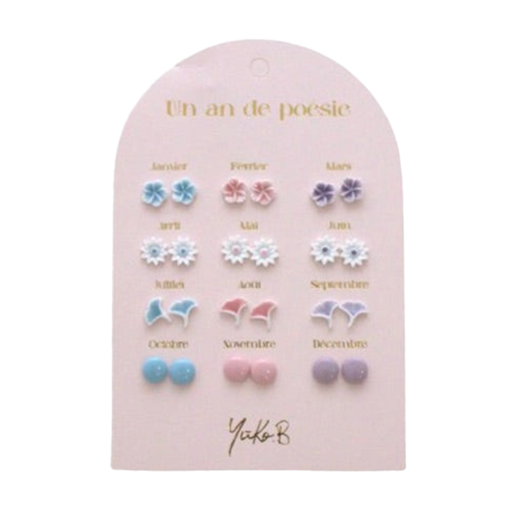 Kontiki - Wholesale Earrings - Kids - 12 Pairs of Earrings "A Year of Poetry" - Yuko B.2