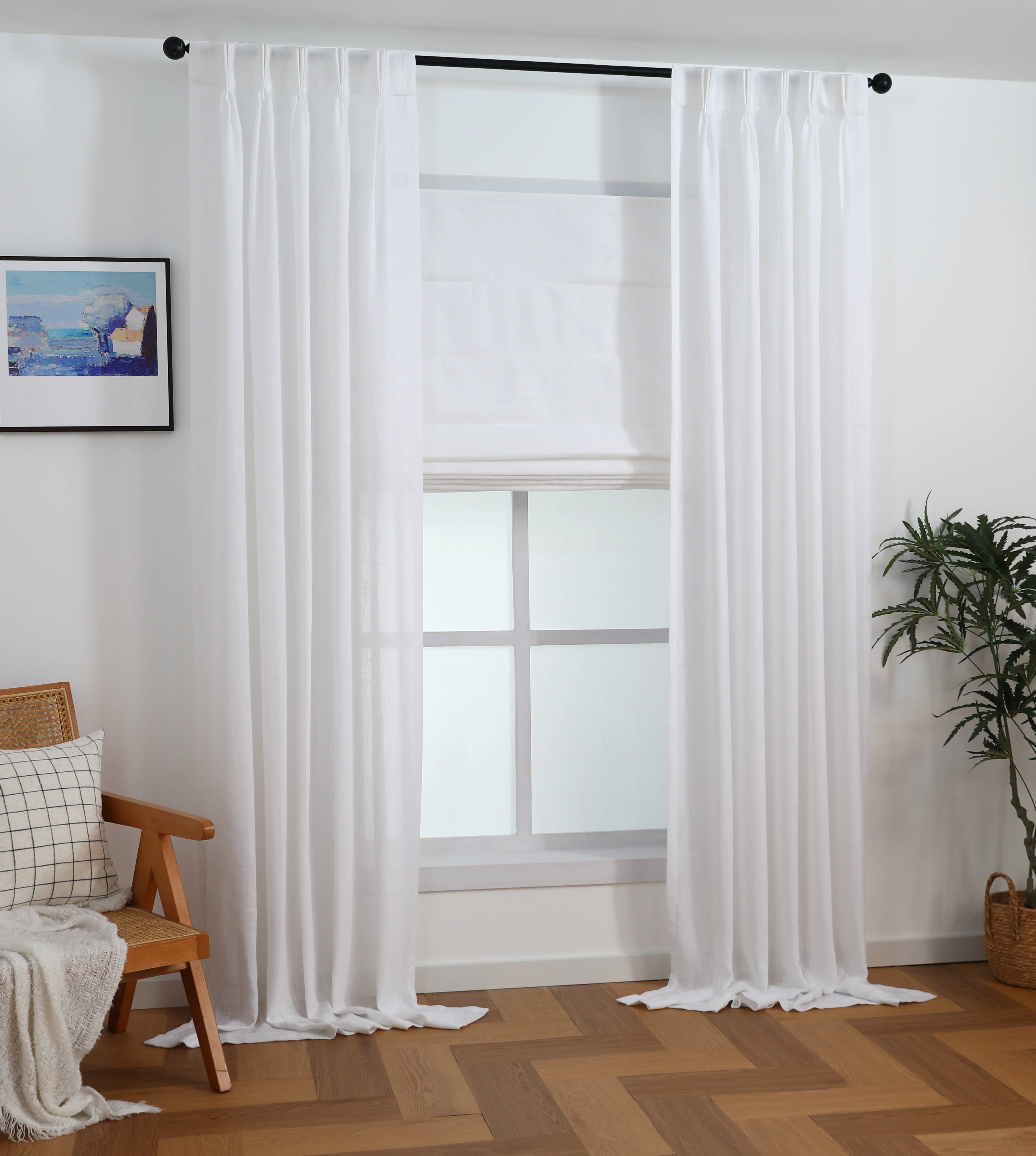 Shadisfy - Vente Stores - Store romain sans fil en lin Bliss15