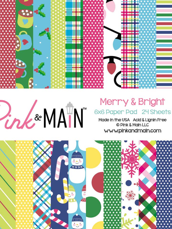 Merry And Bright 6x6 pappersdyna för wholesale av Pink and Main