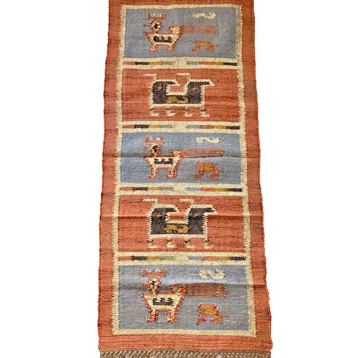 Designs Emporium - Wholesale Area Rug - Kilim Rug Birds Wool Jute Indian Handmade 2x3' 2x6' 2x9' 5x8'