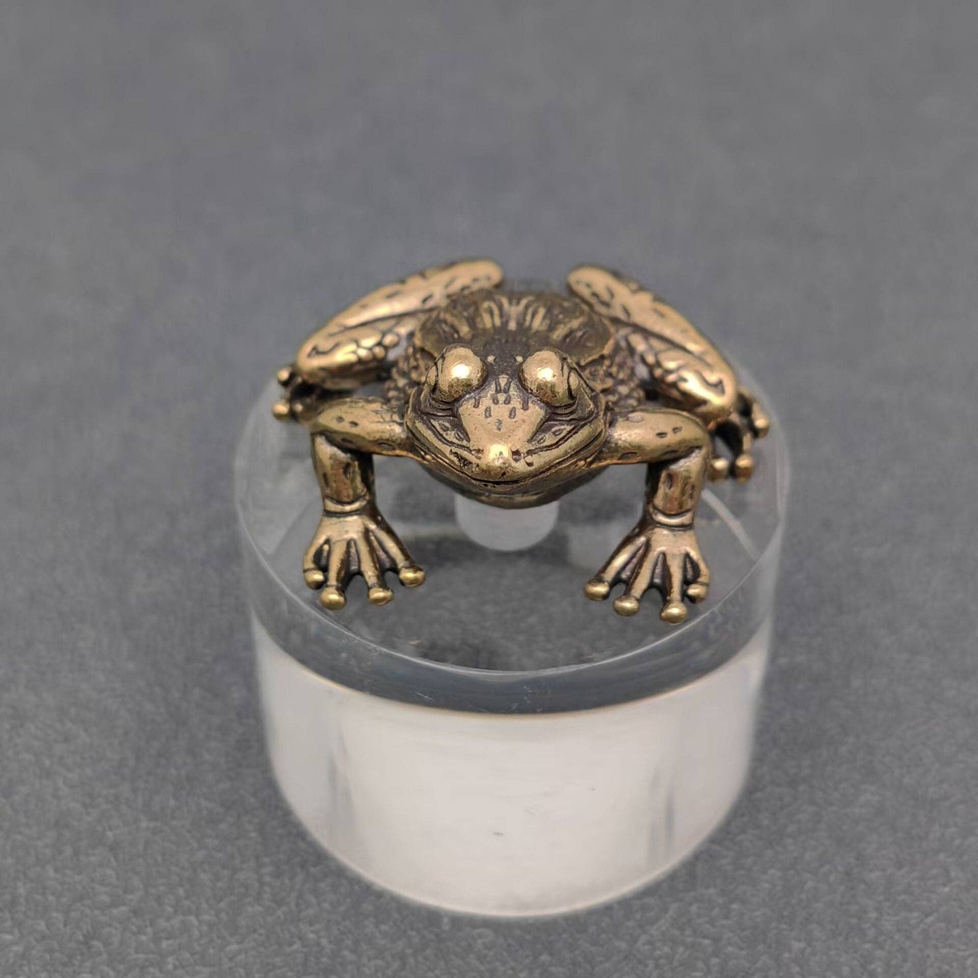 Mio Queena - Wholesale Decorative Tabletop Object - Vintage Brass Frog Desktop Ornaments Decorations6