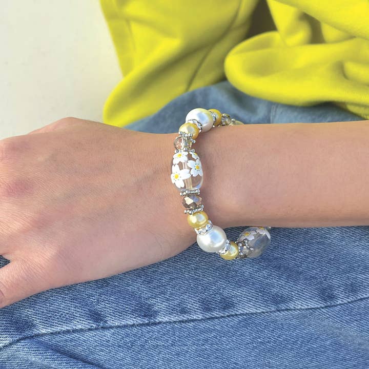 Fiona Accessories - Vente Bracelet de perles - Bracelet en forme de rose lavande, oeillet, jasmin, mayflower7