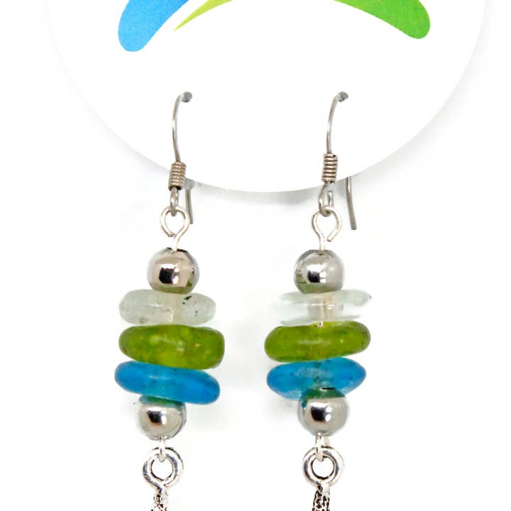 5HA afrikanske smeltet glas charme øreringe for engroshandel hos Sea Ranch Jewelry