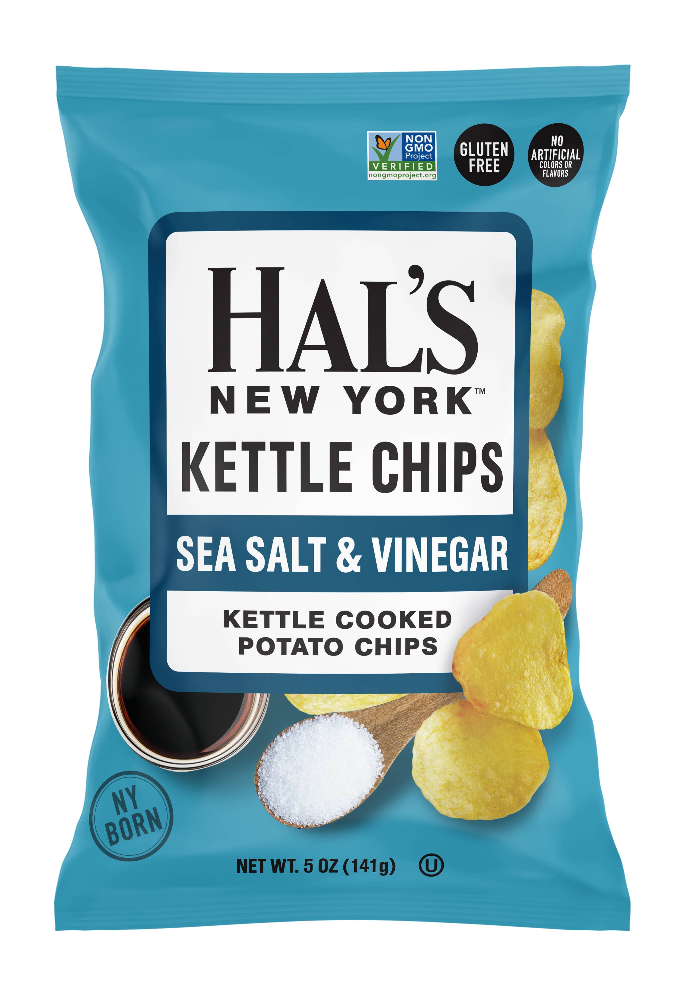 Oasis Snacks - Vendita all'ingrosso Patatine - Patatine Fritte Kettle Cooked di New York di Hal, 142g3