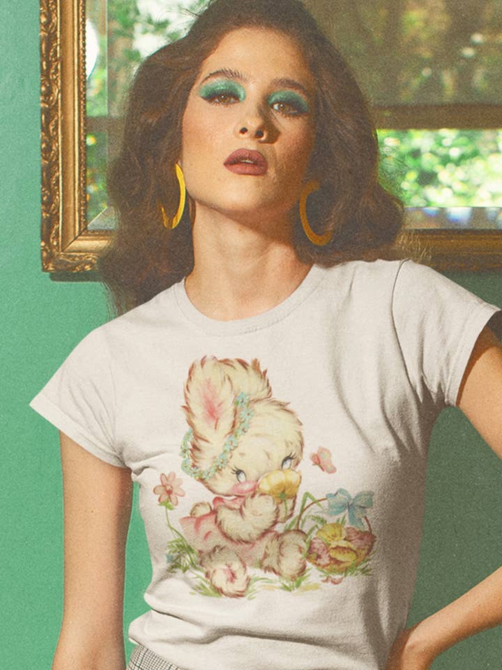 Bunny Girl Adult Organic Shirt for wholesale by Acme. Baby Co. LLC