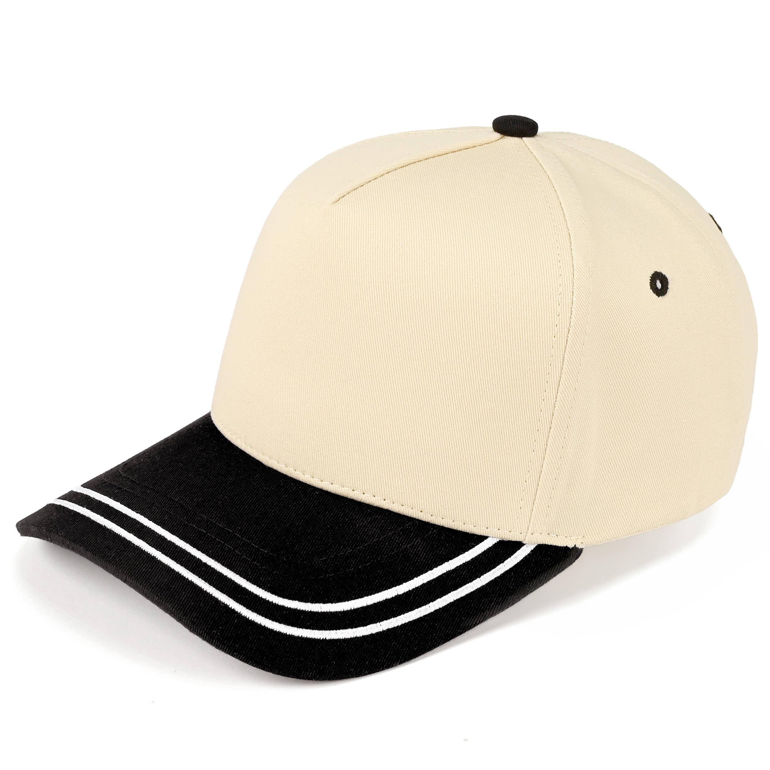 Hana – Engroshandel Trucker hat - Dame – C.C Two Tone med Retro Stribe Bomuld Trucker Kasket10