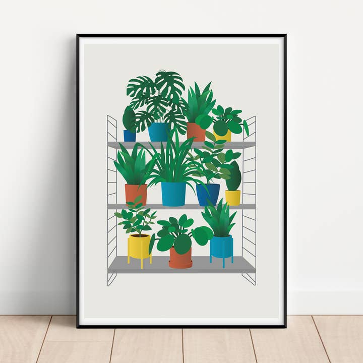 House Plant Unframed Print for wholesale by Gail Myerscough