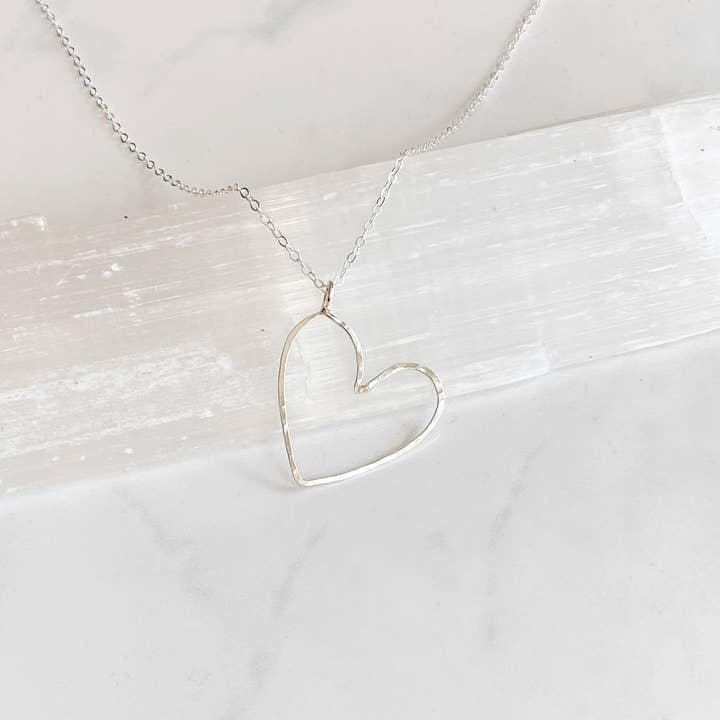 Bonnie Boardman Jewelry - Wholesale Pendant/Charm Necklace - Sideways Heart Necklace-sterling silver0