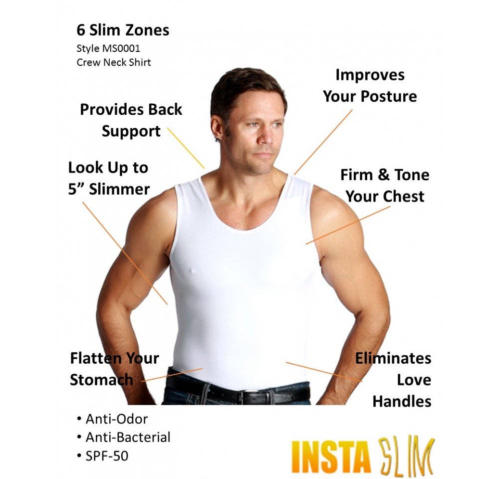 InstantFigure - Wholesale Shirt - Men's - Insta Slim I.S.Pro USA  Big & Tall Compression Muscle Tank MS0001BT12