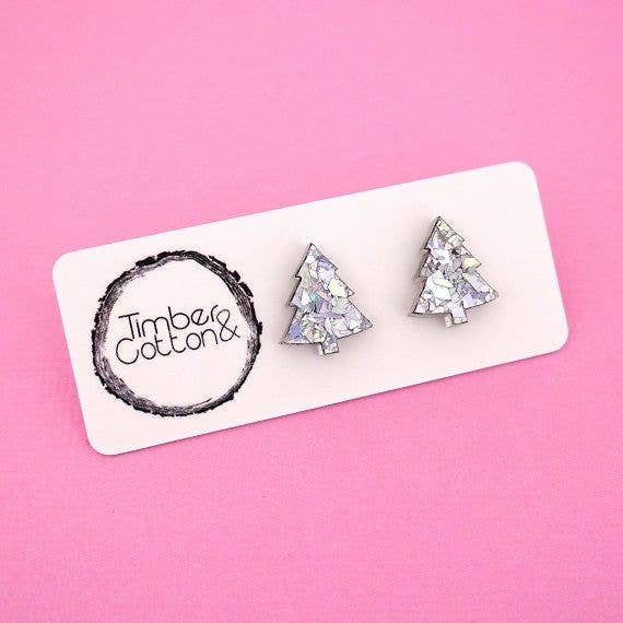 Girlfetti - Wholesale Stud/Post Earrings - Christmas Tree Acrylic Stud Earrings8