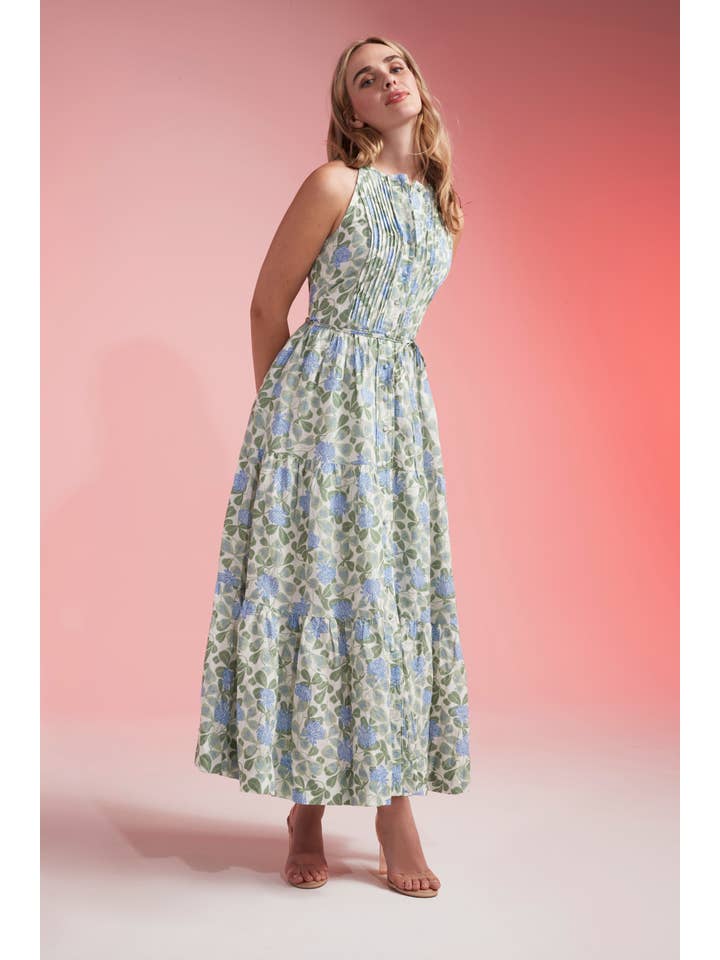 Multi Floral Hilde Halter Dress for wholesale on Faire