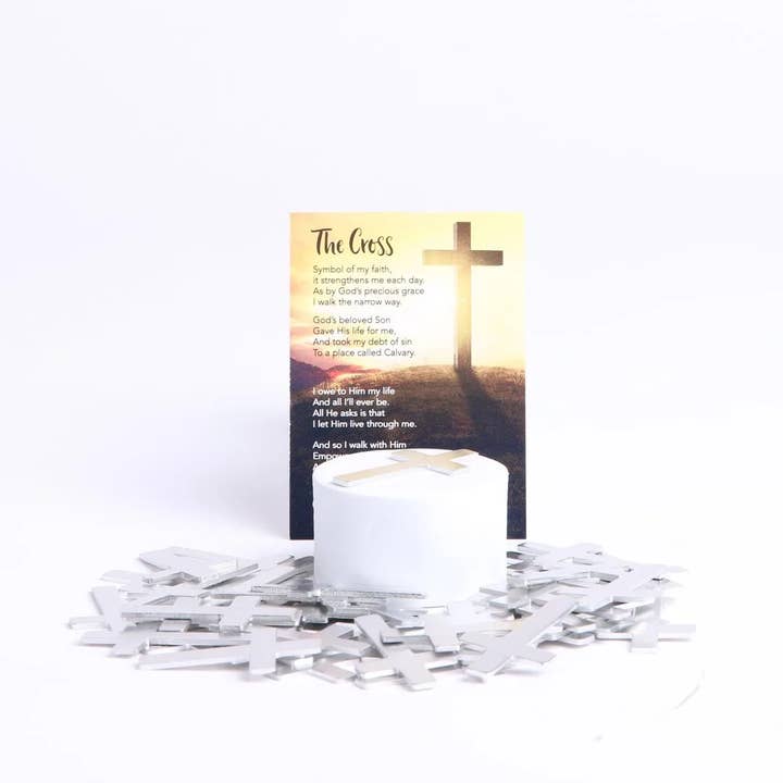 Swanson Christian Products - Wholesale Keepsake Coin/Token - Pocket Cross Blank Silver - Pack of 502