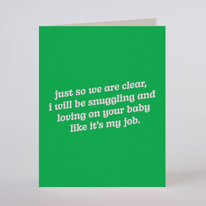 BABY SNUGGLER - greeting card for wholesale by Mixtape Paper Co.