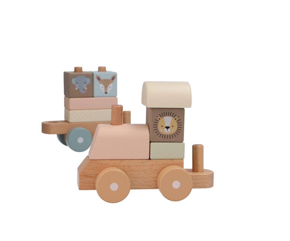 Tutete - Wholesale Wood Toy - Kids - Birth Train Pink Zoo1