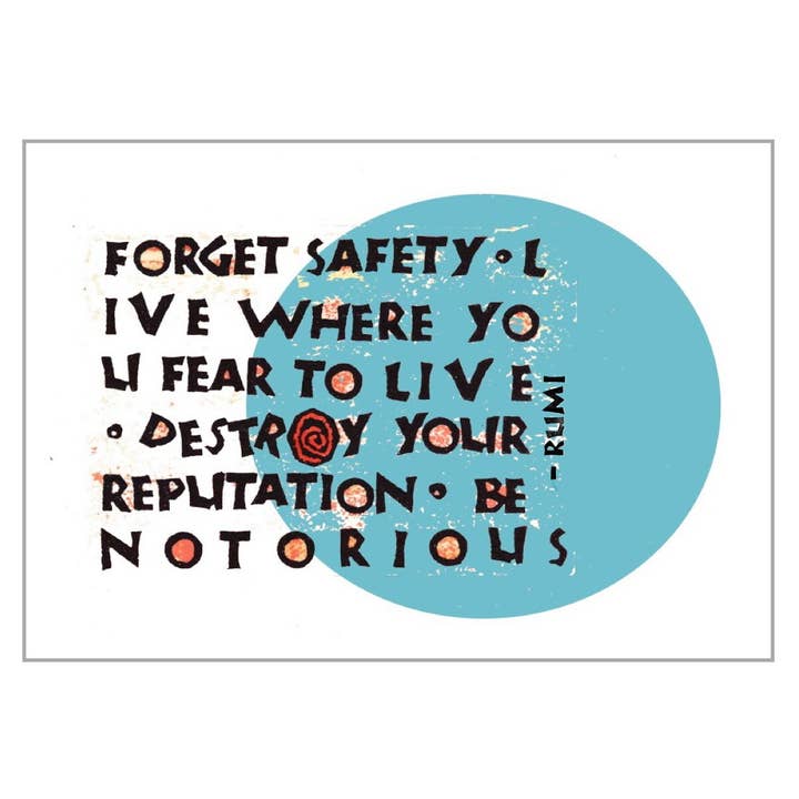 Six Card Set F003 Forget Safety -- Rumi for wholesale by ArtLight Media